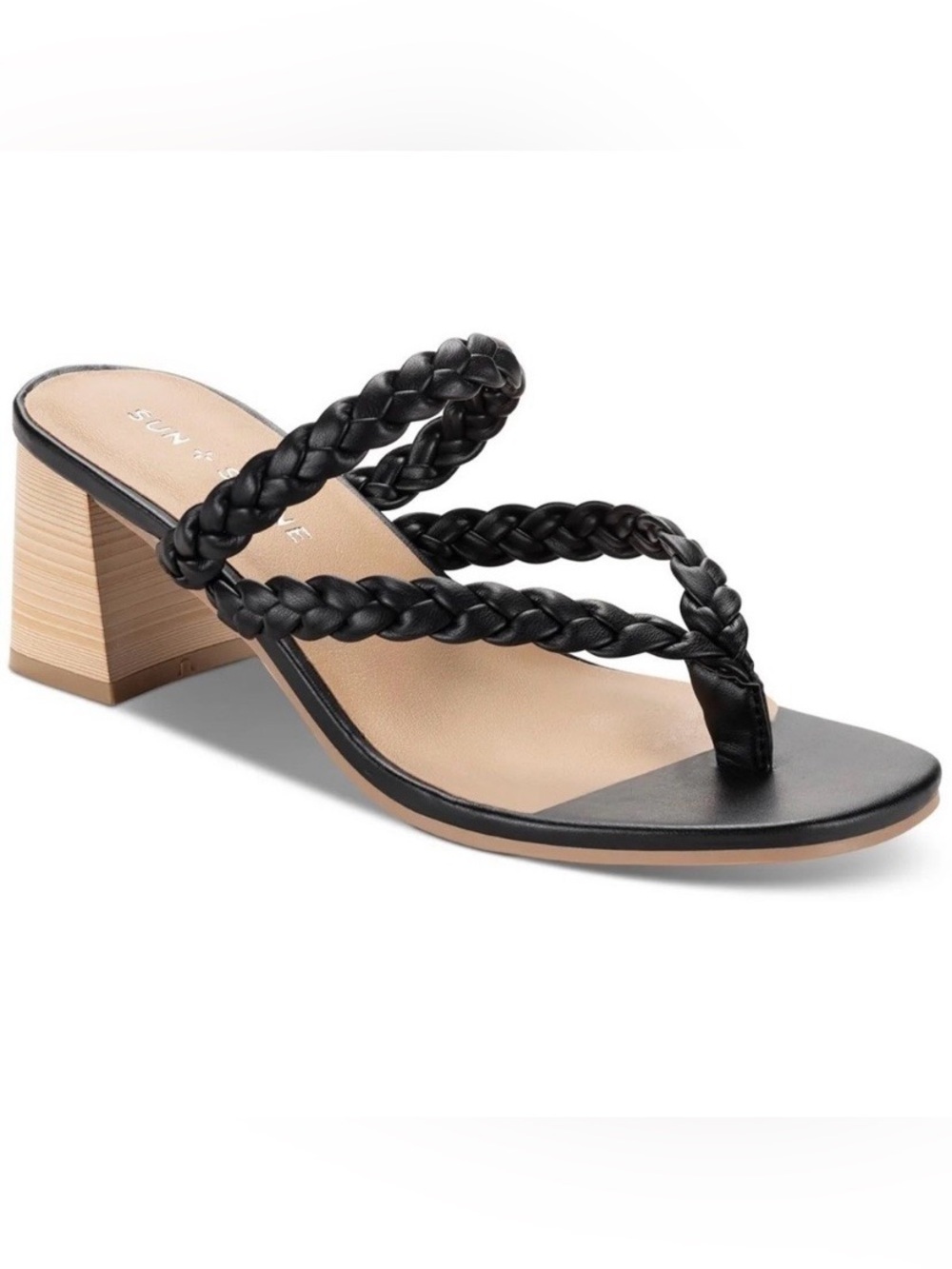 Sun + Stone Winnie Braided Slip On Slide Sandal Size 5.5 Boho Vacation